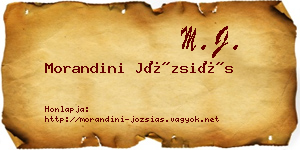 Morandini Józsiás névjegykártya